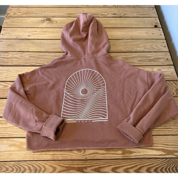 Roxy Hooded Sweatshirt Size Small Women’s Mauve - Picture 2 of 9